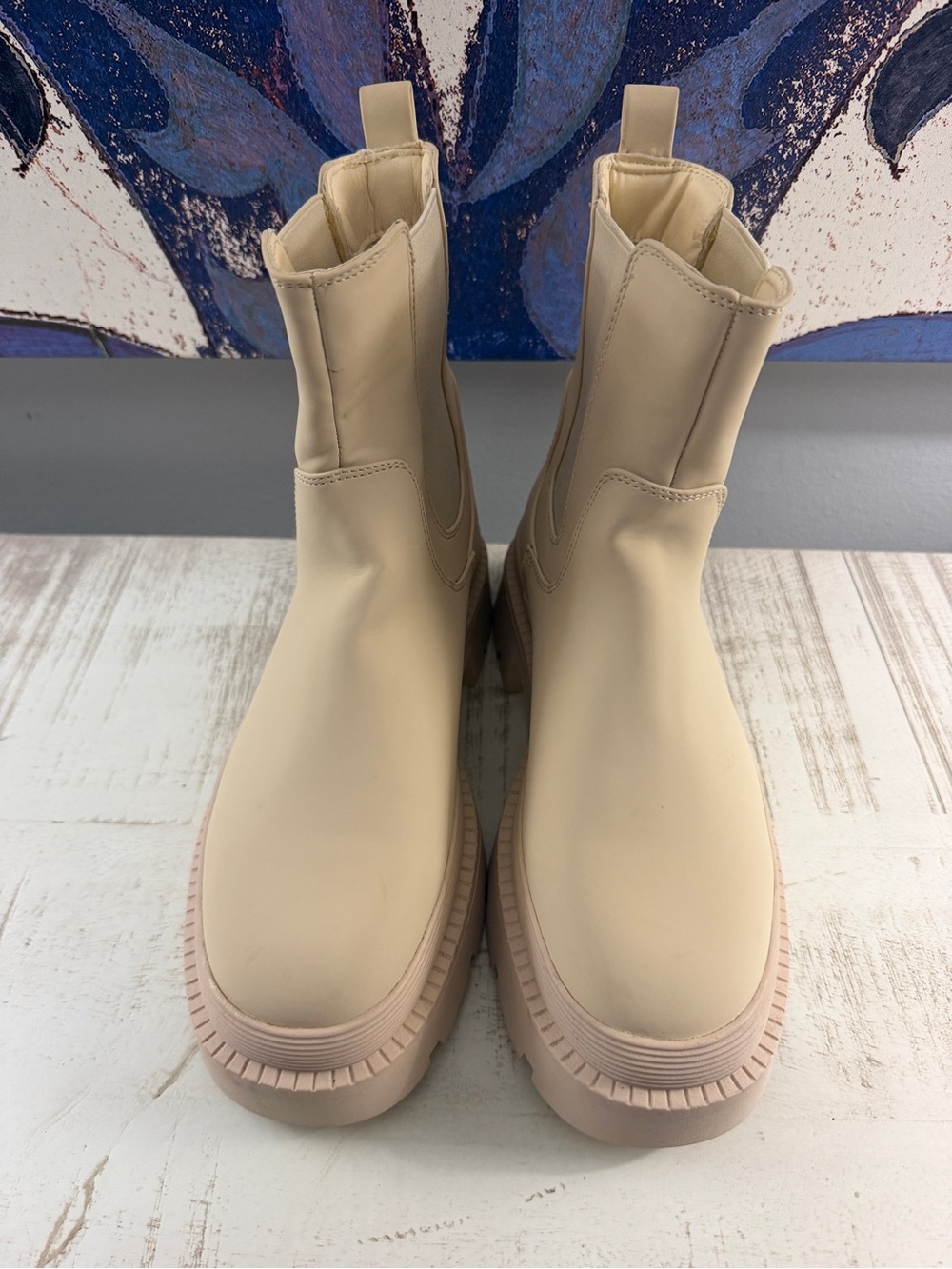 Dream Pairs Women's Neutral Beige Chelsea Ankle Boots